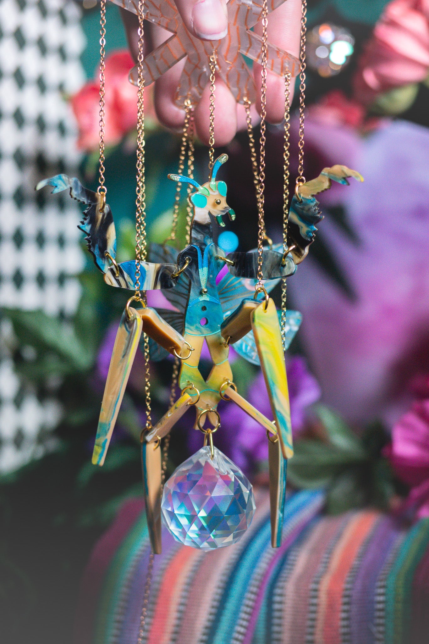 Praying Mantis Window Hanging