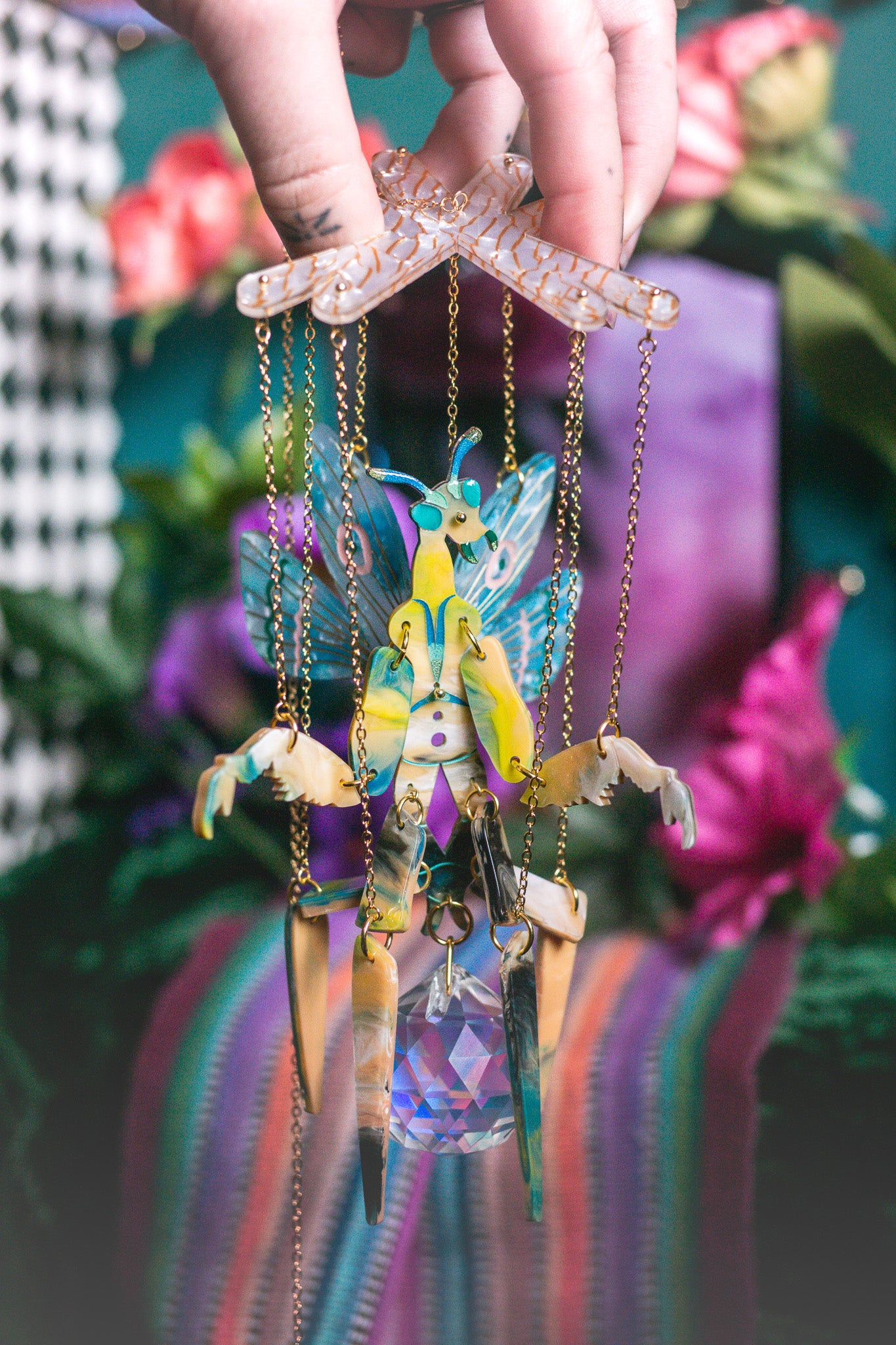 Praying Mantis Window Hanging