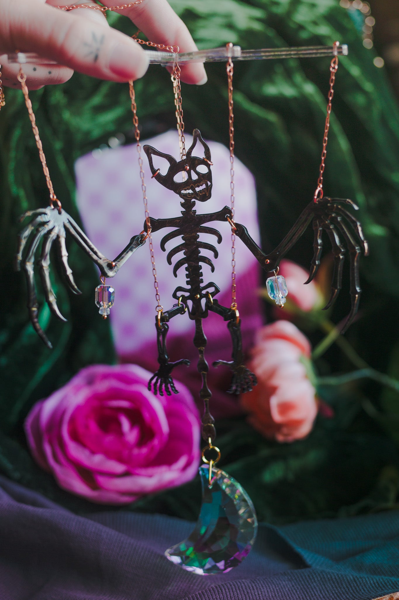 Bat Skeleton Window Hanging