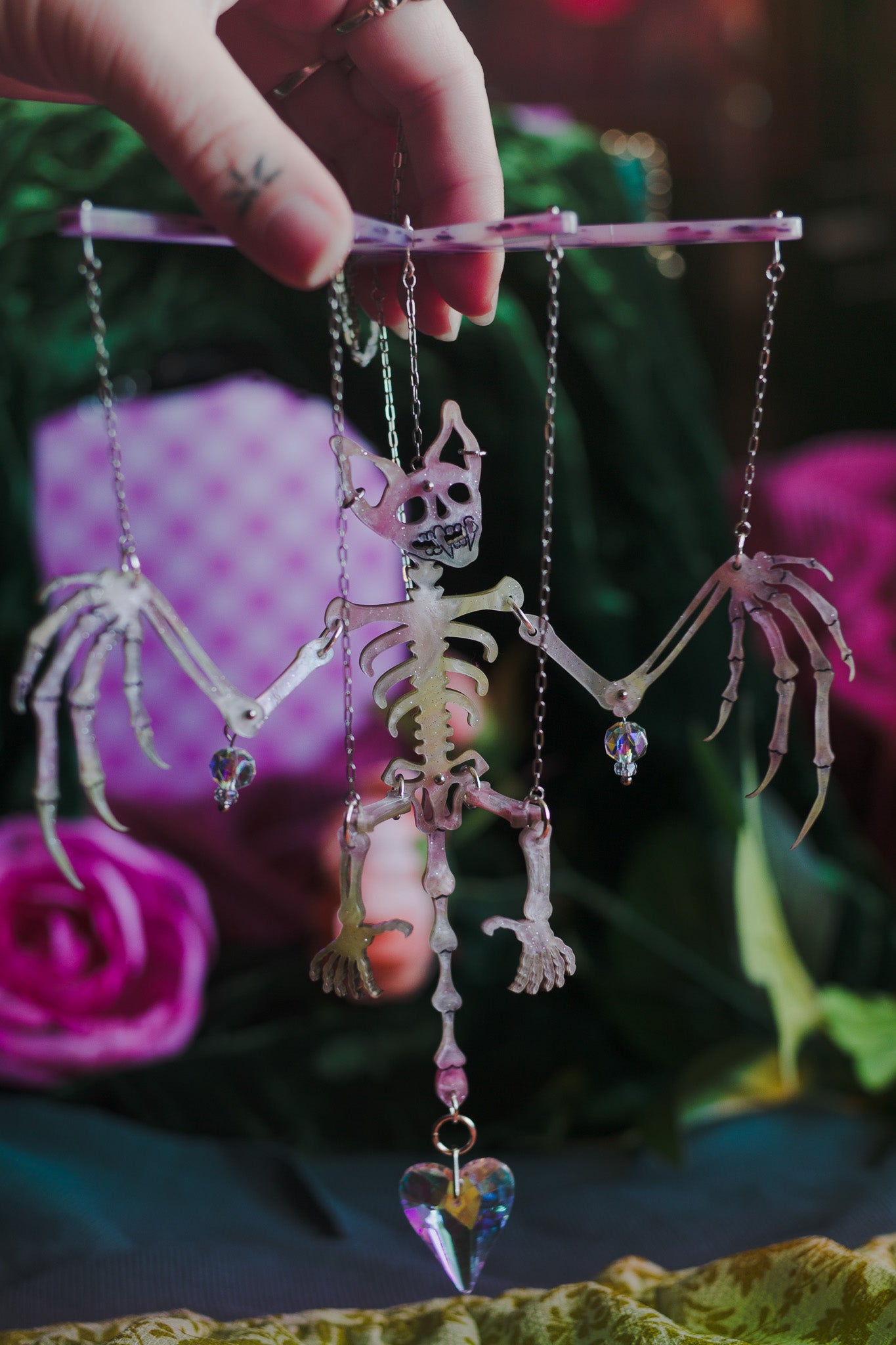 Bat Skeleton Window Hanging