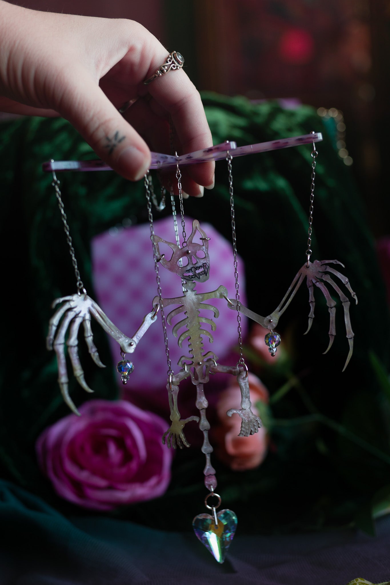 Bat Skeleton Window Hanging