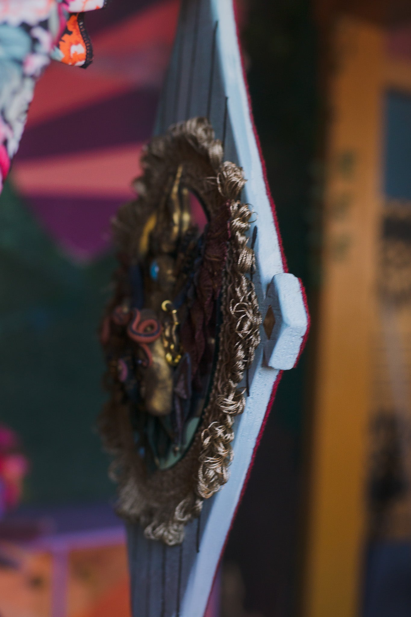 Hand Sculpted Beetle Mirror Wall Hanging