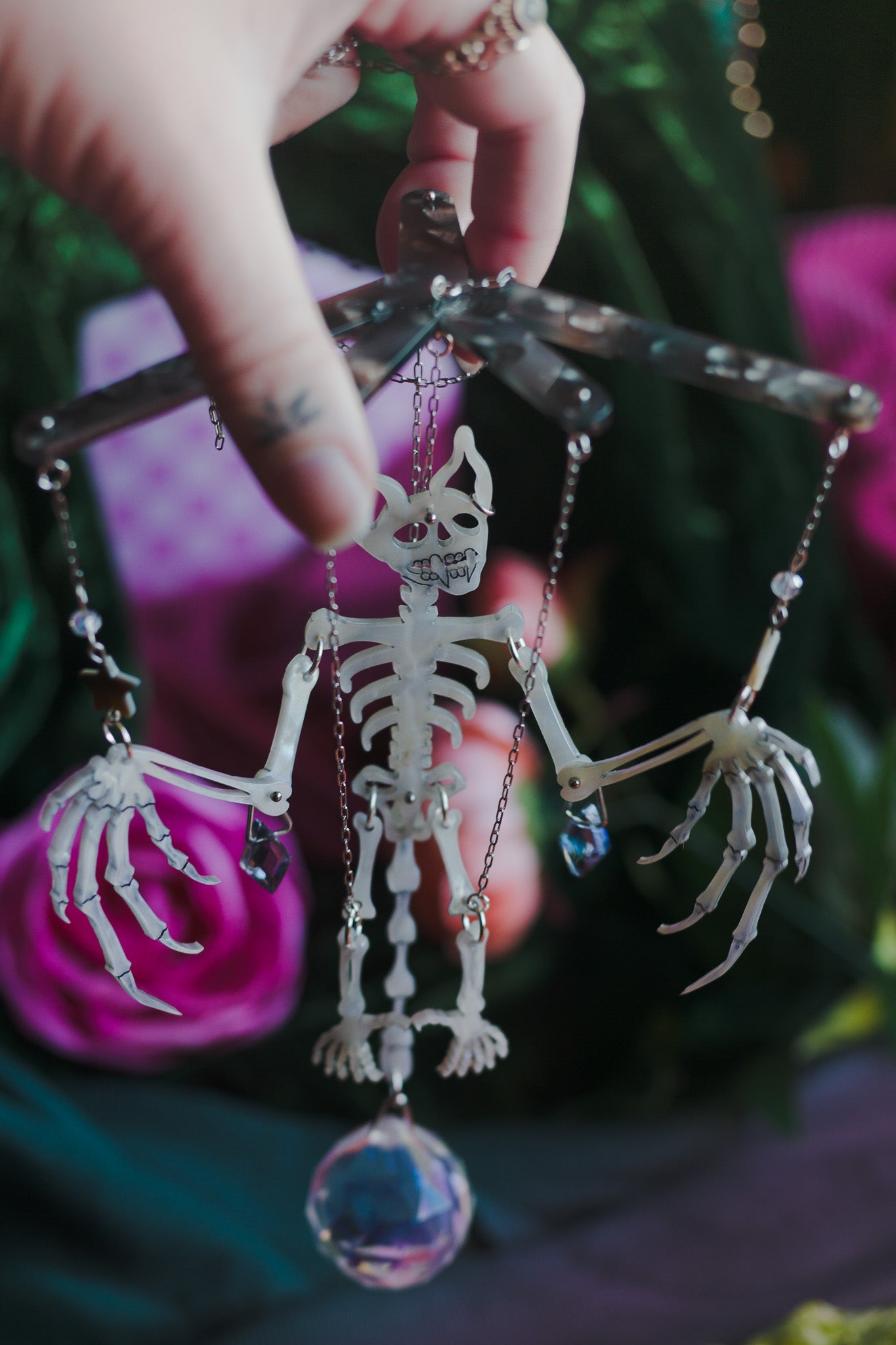 Bat Skeleton Window Hanging