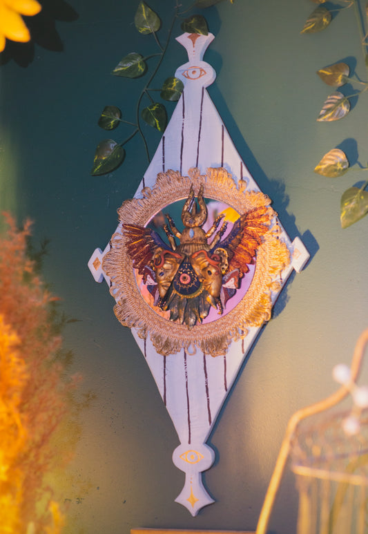 Hand Sculpted Beetle Mirror Wall Hanging